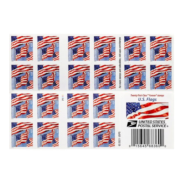 Booklet 2022 US Flags Forever Stamps