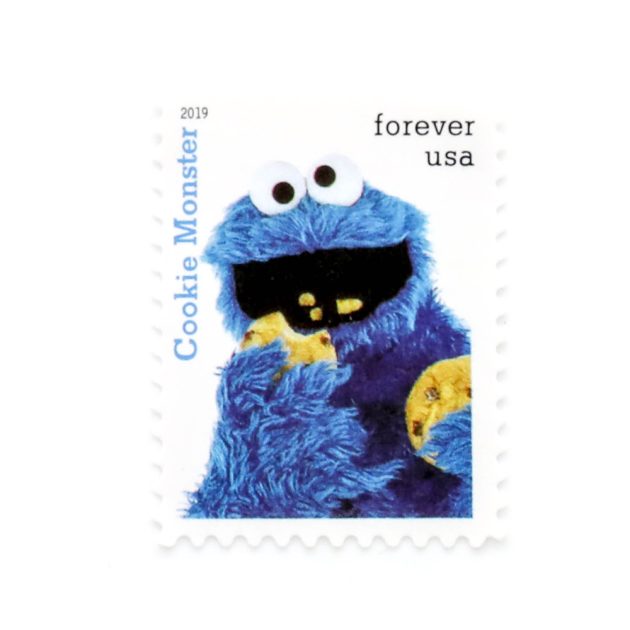 2019 US First-Class Forever Stamp - Sesame Street: Cookie Monster