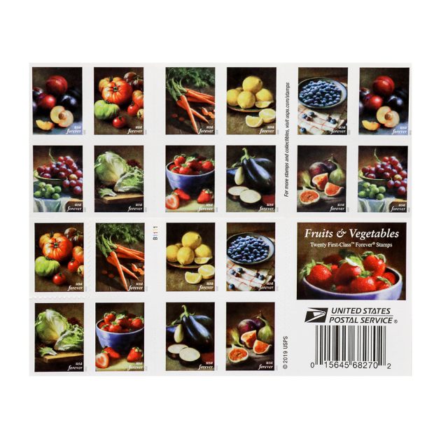 US 2020 Fruits & Vegetables Forever Stamps