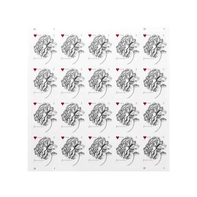 2015 US First-Class Forever Stamp - Wedding Series: Engraved Vintage Rose