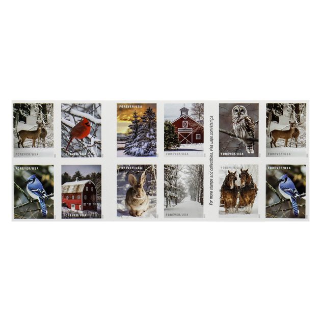 2020 US Winter Scenes Forever Postage Stamps