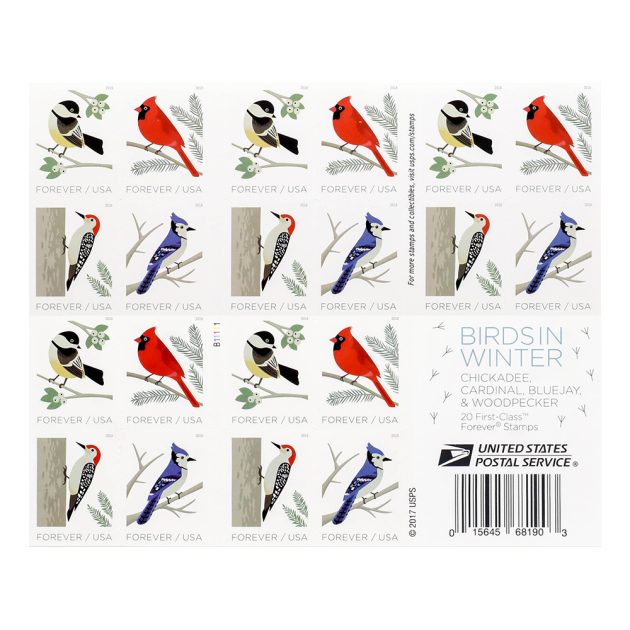 2018 US First-Class Forever Stamp - Birds in Winter