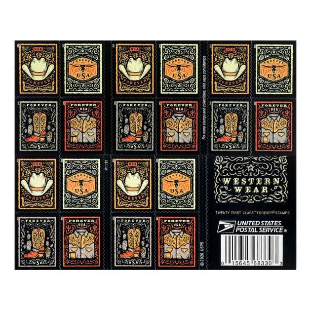 2021 US First-Class Forever Stamps - Western Wear