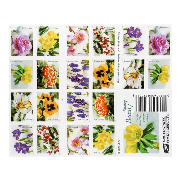 2022 US First-Class Forever Stamp - Snowy Beauty: Winter Aconite