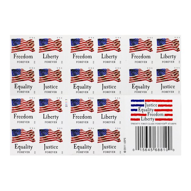 2012 US First-Class Forever Stamp - Flag and "Equality"