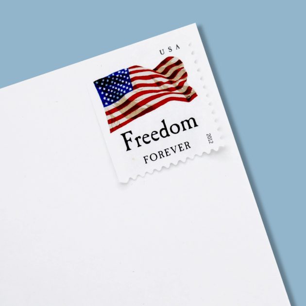 2012 US First-Class Forever Stamp - Flag and "Equality"